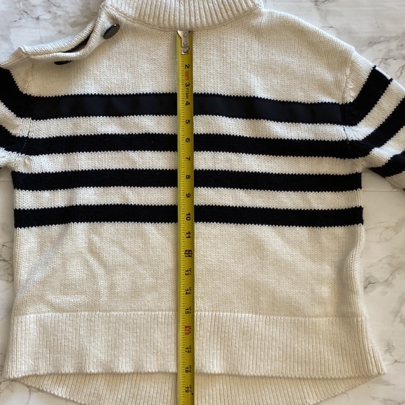 KATE SPADE Broome Street Chinky Mock Neck Striped Sweater XS - Picture 7 of 9